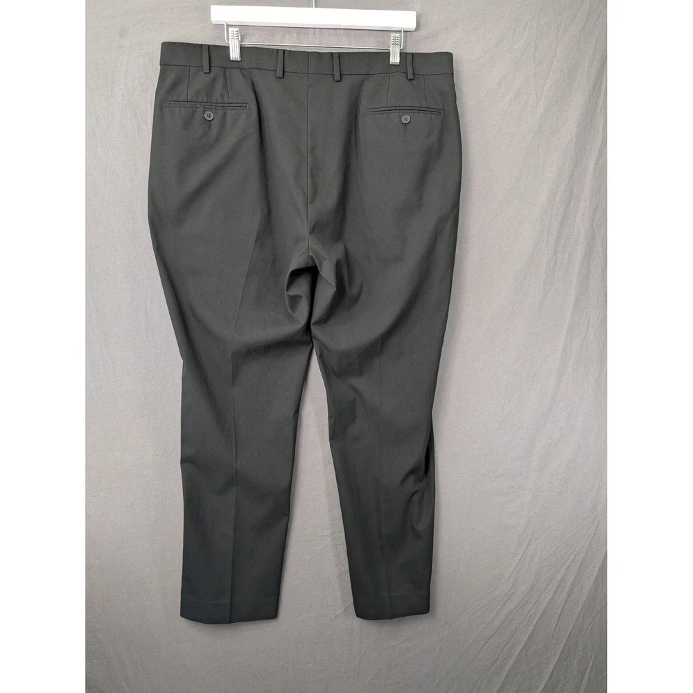 Calvin Klein Mens Dress Pants Black Flat Front Straight Leg‎ 40W x 32L